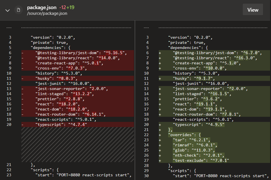 changes-package.json